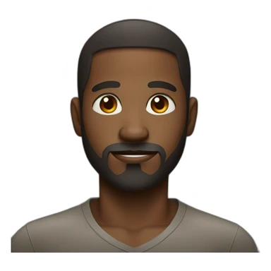 african man with a round face and a semi short beard  sticker