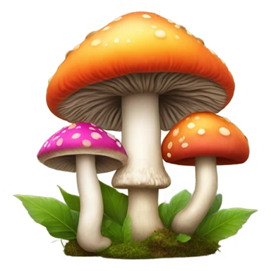 Mushroom king ruling over subjects  sticker