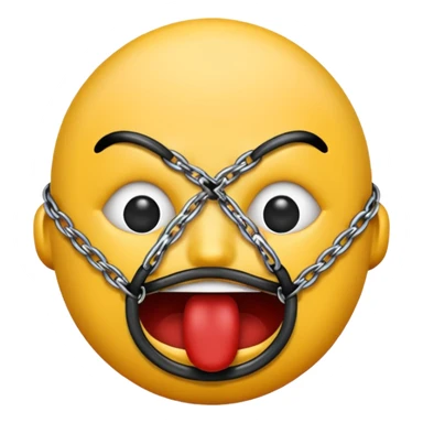 Bdsm gagged emoji sticker