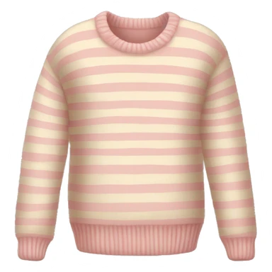 Light pink and beige striped sweater sticker