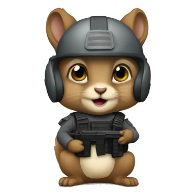 SWAT squirrel sticker