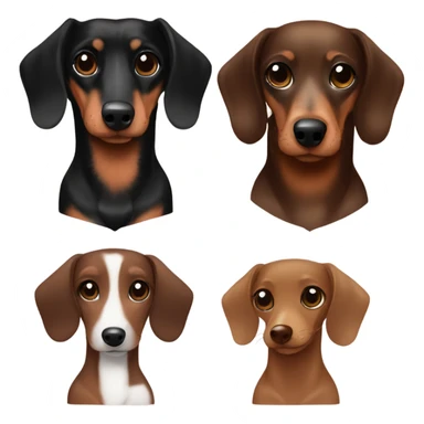 dachshund black and brown and me brunette sticker