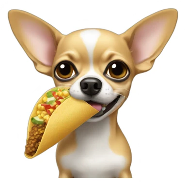 Chihuahua eating a taco like corn of the cob sticker