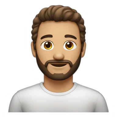 Homme brun cheveux long sans barbe sticker