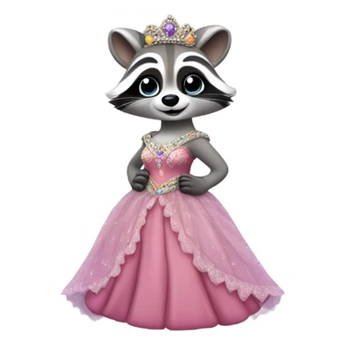 Princess Raccoon sticker