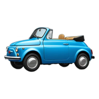 Fiat 500 Jolly blue sticker