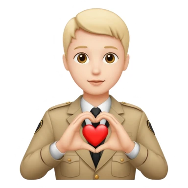 Saludo de manos en forma de corazón  sticker