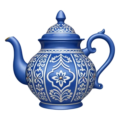 moroccan style ornamented blue teapot sticker