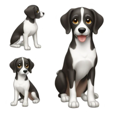hunting dog little sticker