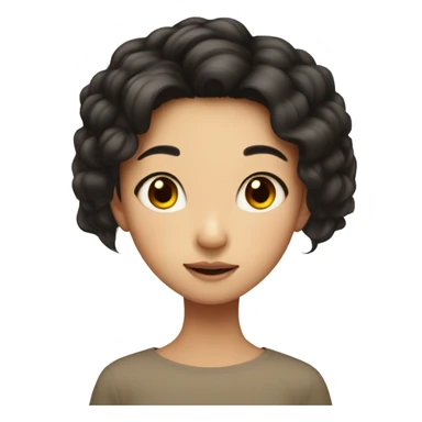 Asian girl with bee and brwon hair with abit of freckles sticker