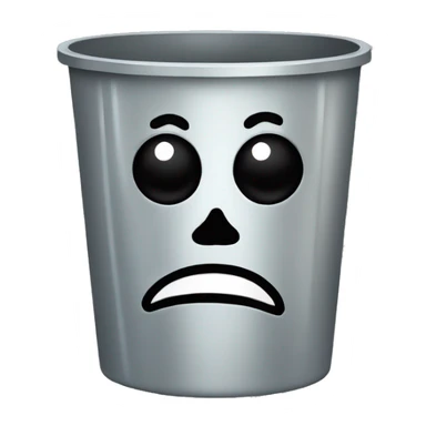 Emoji in trashcan sticker