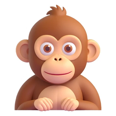 a focused monkey, looking determined sticker