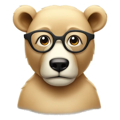 Oso com lentes sticker