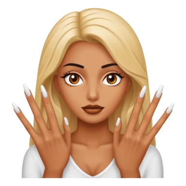 Baddie with long nails  sticker