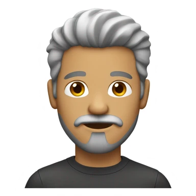 Man with salt & pepper hair & goatee sticker
