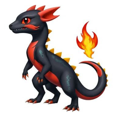 Shiny Exotic Salandit-Umbreon-Charmeleon-Fakémon-hybrid-creature (full body)  sticker