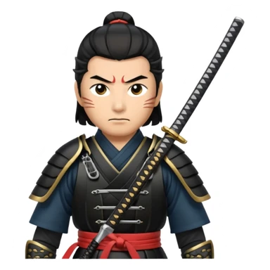 A disciplined samurai with sharp gaze, traditional armor, and a sleek katana drawn halfway.
 sticker