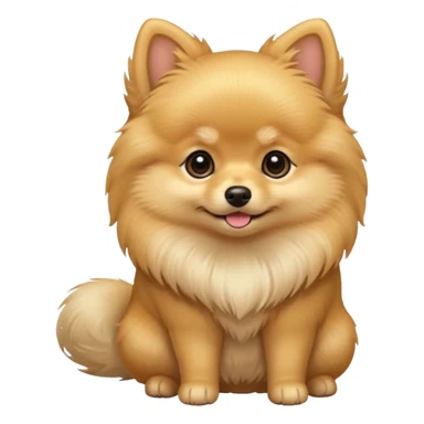 Create a cute tiny golden pomerania small not so furry sticker