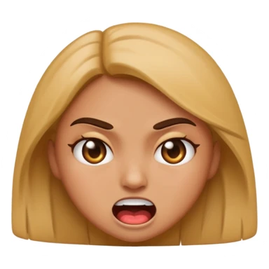 Make girl emoji who is angry with her bestie sticker