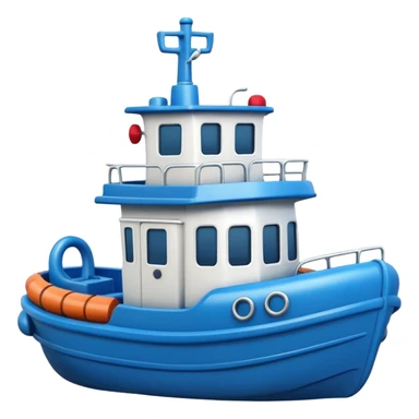 cute tugboat emoji sticker