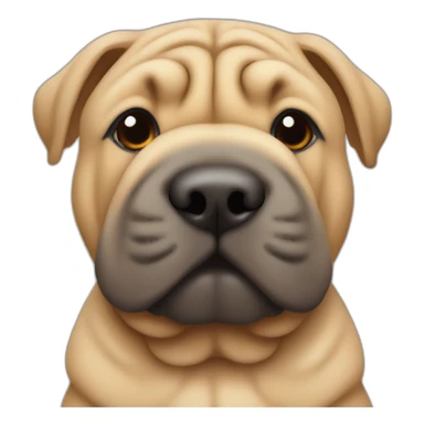 Cute little Shar Pei sticker