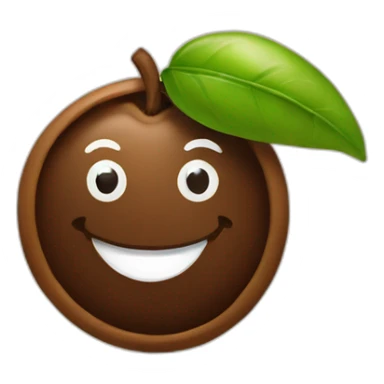 the coffee bean is smiling sticker