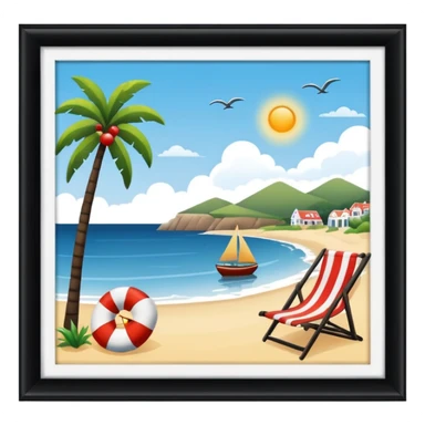 Seaside holidays sticker