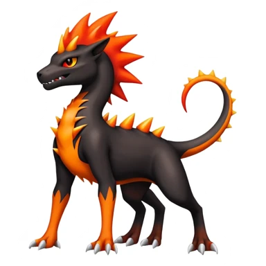 Houndoom-Charmeleon-Fakémon-hybrid-creature (full body)  sticker