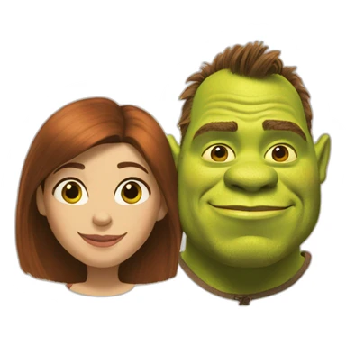 shrek and fiona sticker