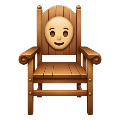 chair with a face on the seat sticker