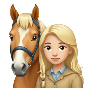 Haflinger horse Whit the girl sticker