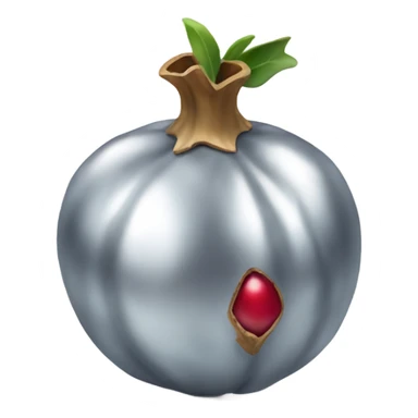 Silver pomegranate sticker