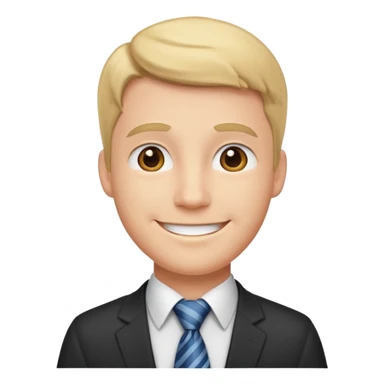 
office worker man, wearing tie sticker