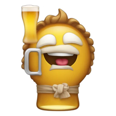 chat qui boit une bière sticker