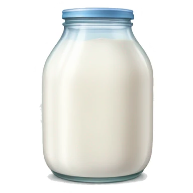 milk in jar  sticker