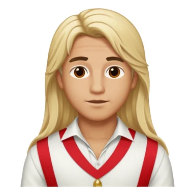 Adonis, Beauty God from Rome Mythology with long blonde hair, red and white outfit, sticker