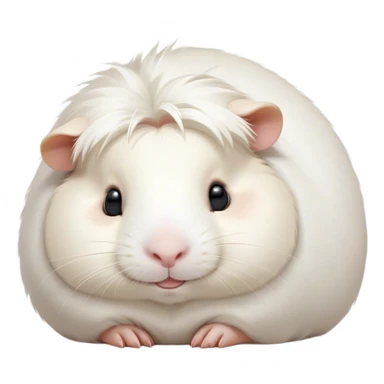Meme-Worthy Cute Sleeping White Guinea Pig Portrait Emoji, Head resting peacefully with a contented smile, showcasing a delightfully chubby build and a luxuriously soft pure white fur, eyes shut in a serene, cozy nap, Simplified yet hilariously adorable features, highly detailed, glowing with a soft, drowsy light, high shine, relaxed and utterly lovable, stylized with an air of playful laziness, bright and heartwarming, soft glowing outline, capturing the essence of a comically sleepy guinea pig, so meme-worthy it feels like it could instantly become the next viral sensation of adorable slumber! sticker