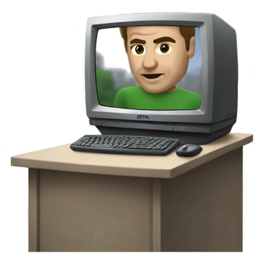 monitor with gta videogame playing sticker