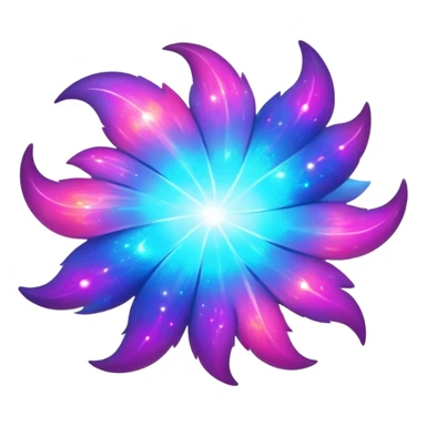  Shiny sparkly transparent bioluminescent luminescent vibrant bright pastel dark exotic iridescent colorful nebula rainbow gradients cyber-Protogen-Fakémon-Pokémon-Vernid-creature sticker