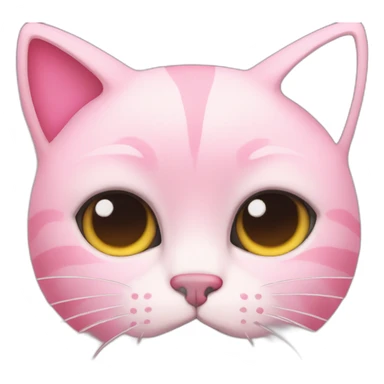 pink cat shushing shh sticker