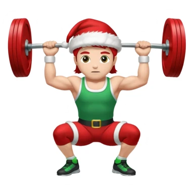 christmas weightlifting
 sticker