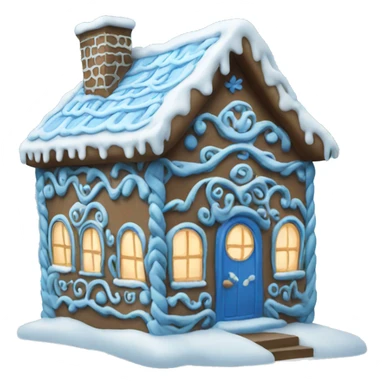 blue gingerbread house sticker
