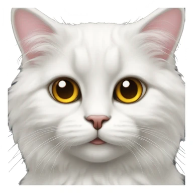 Gato angora negro con blanco ojos amarillos sticker