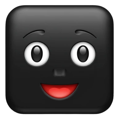 x black emoji iphone sticker