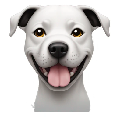 Black staffy white stripe sticker