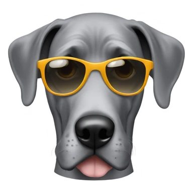 Grey great dane with sunglasses sticker