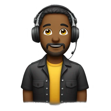 Stage manager with a headset  sticker