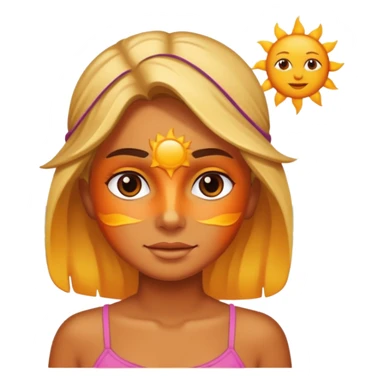 abstract art sun burned people on the beach sticker