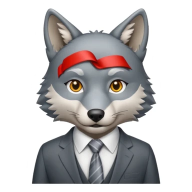 wolf in business suit (without whiskers) sticker