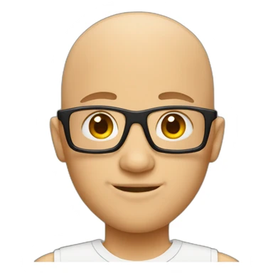 bald athletic geek sticker